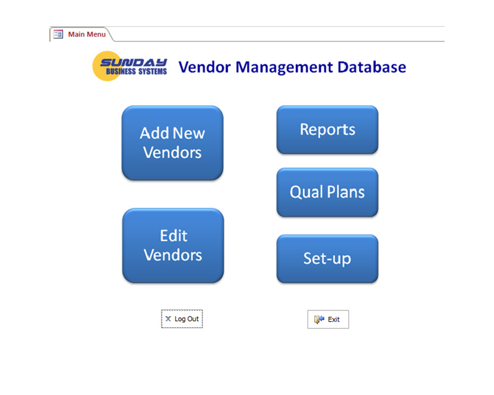 screenshot of SBS Quality Database